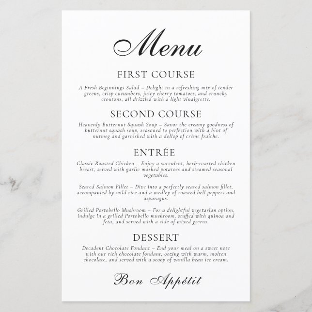 Modern Classic Minimalist Wedding (Front)