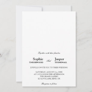 Modern Classic Minimalist Wedding Invitation