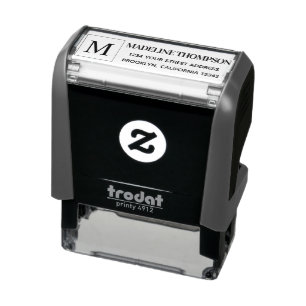 Modern Classic Monogram Square Self-inking Stamp