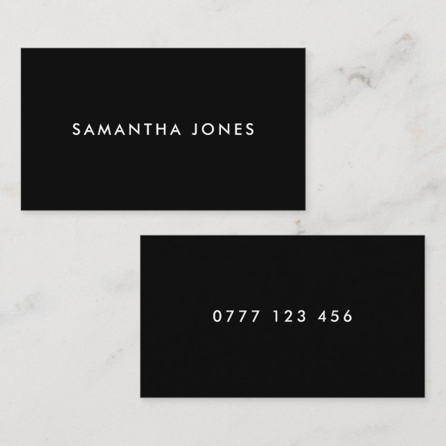 Modern Classic Personalised Mini Business Card (Front/Back)