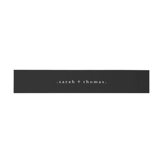 Modern Classic Personalised Wedding Invitation Invitation Belly Band (Flat)