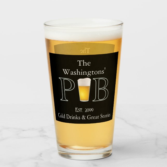 Modern Classic Pub Drinking Glasses Pint Beer  (Front Filled)
