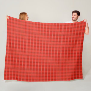 Modern Classic Red Plaid Fleece Blanket