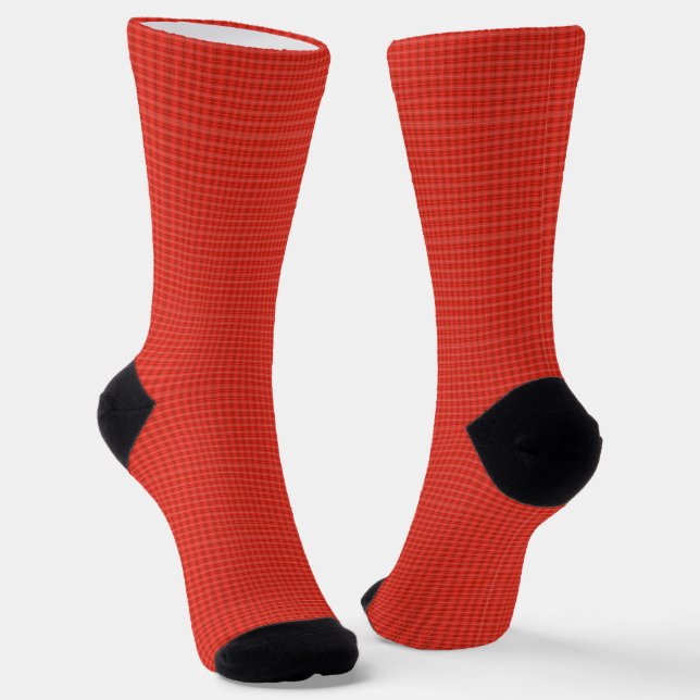 Modern Classic Red Plaid Socks (Angled)
