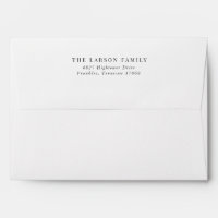 Modern Classic Simple Graduation Return Address