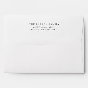 Modern Classic Simple Graduation Return Address Envelope