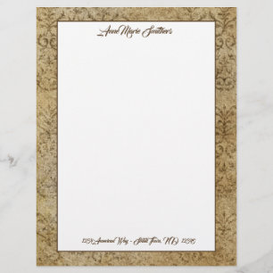Modern Classic Tan Granite Custom Letterhead