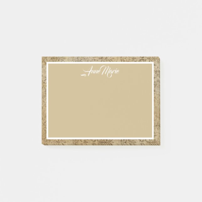 Modern Classic Tan Granite Post-it Notes (Front)