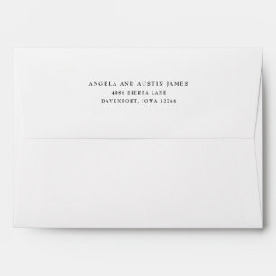 Modern Classic Three Line Return Address Envelope