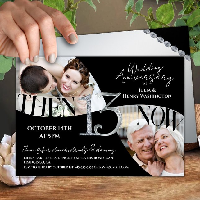 Modern Classy 13th Wedding Anniversary Invitation (Creator Uploaded)