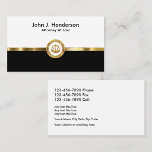 Modern Classy Attorney Business Card