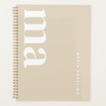Modern Classy Beige Monogram Planner<br><div class="desc">A personalised and customisable planner designed to elevate your office decor. This classy office decor piece seamlessly fits into any office decor professional setting, perfect for office decor workplace and home office decor. Ideal for office decor professional business women, it exudes a sense of sophistication and organisation. Not just for...</div>