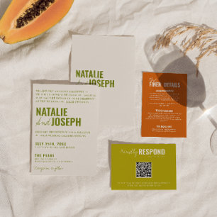 Modern Classy Bright Traditional Colourful Wedding Invitation