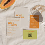 Modern Classy Bright Traditional Colourful Wedding Invitation<br><div class="desc">This wedding invitation is perfect for your wedding if you looking for unique and easy editable design .An elegant unique simple minimalist cream orange wedding template invitation. Which features plain bright cream background. And bold Iceland Poppy Colour elegant bride's and groom's first names . and editable info with names also...</div>