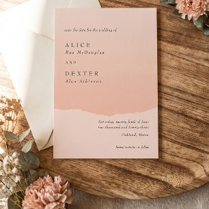 Modern Classy Elegant Blush Save the Date Invitation