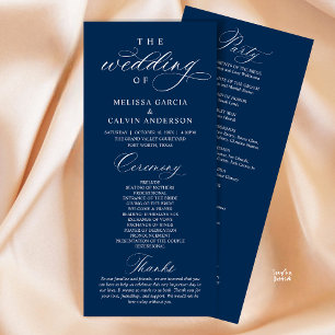 Modern Classy Elegant Wedding Ceremony Program