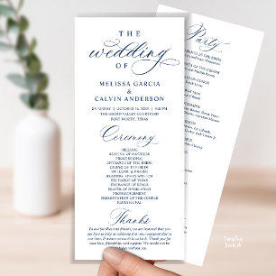 Modern Classy Elegant Wedding Ceremony Program