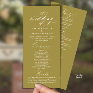 Modern Classy Elegant Wedding Ceremony Program