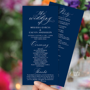 Modern Classy Elegant Wedding Ceremony Program