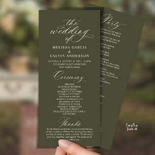 Modern Classy Elegant Wedding Ceremony Program