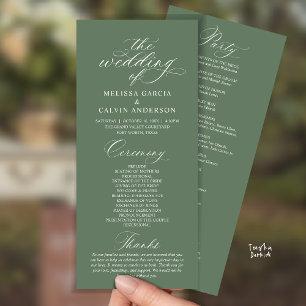 Modern Classy Elegant Wedding Ceremony Program