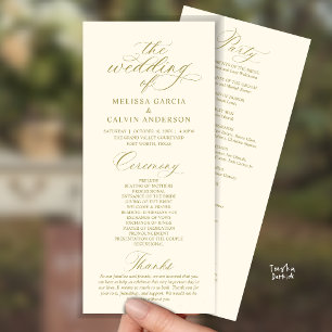 Modern Classy Elegant Wedding Ceremony Program
