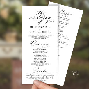 Modern Classy Elegant Wedding Ceremony Program