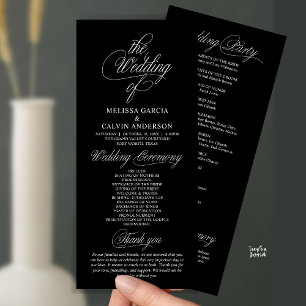 Modern Classy Elegant Wedding Ceremony Program