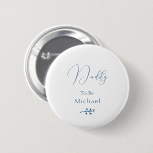 Modern Classy Minimalist Baby Shower Daddy-to-be 6 Cm Round Badge