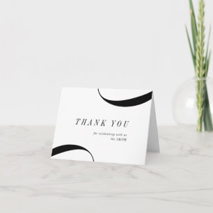 Modern classy minimalist thank you card