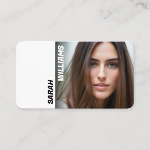 Modern Classy Model Photo Business Card