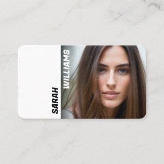 Modern Classy Model Photo Business Card