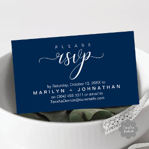 Modern Classy RSVP Wedding Website Reminder Enclosure Card
