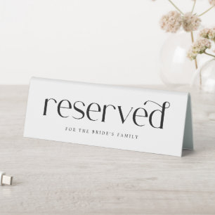 Modern Classy Simple Wedding Reserved