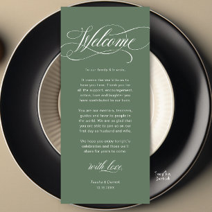 Modern Classy Wedding Place Setting Thank You Card
