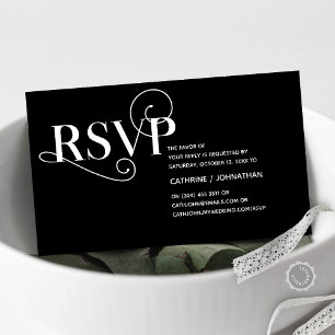 Modern Classy, Wedding RSVP, Reply, Respond Enclosure Card