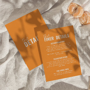 Modern Classy Whimsical Colourful Wedding Details Enclosure Card