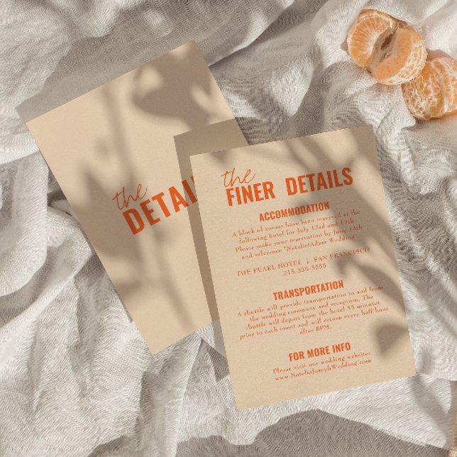 Modern Classy Whimsical Colourful Wedding Details Enclosure Card (Creator Uploaded)