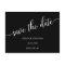 Modern Classy White Black Wedding SAVE THE DATE
