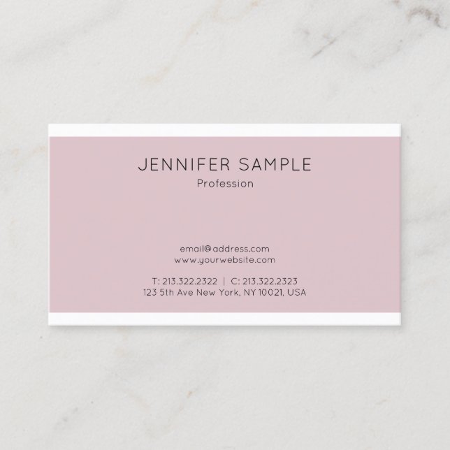 Modern Clean Design Template Elegant Beautiful Business Card (Front)