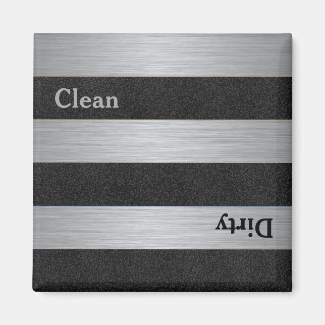 Modern Clean Dirty Dishwasher Magnet (Front)
