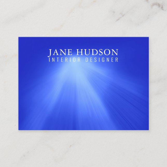 Modern Clean Elegant Design Blue Light Luxurious Business Card (Front)