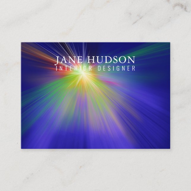 Modern Clean Elegant Design Colourful Light Business Card (Front)