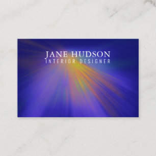 Modern Clean Elegant Design Colourful Light on Blu Business Card
