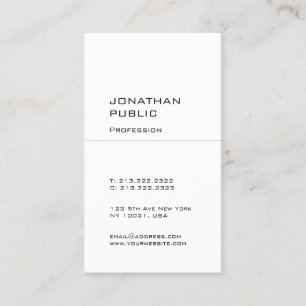 Modern Clean Elegant Design Plain Professional Business Card