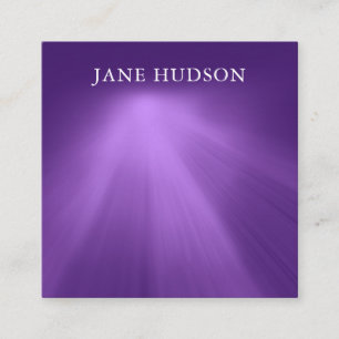 Modern Clean Elegant Design Purple Plain Luxurious Square Business Card