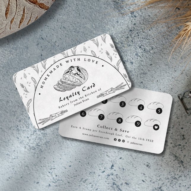 Modern Clean Homemade Sourdough Loyalty Card (Modern Clean Homemade Sourdough Loyalty Card)