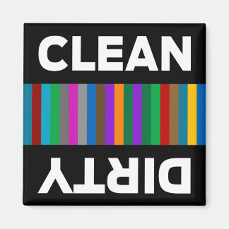 Modern Clean or Dirty Dishwasher Magnet