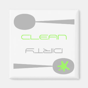 Modern Clean or Dirty Magnet for Dishwasher.