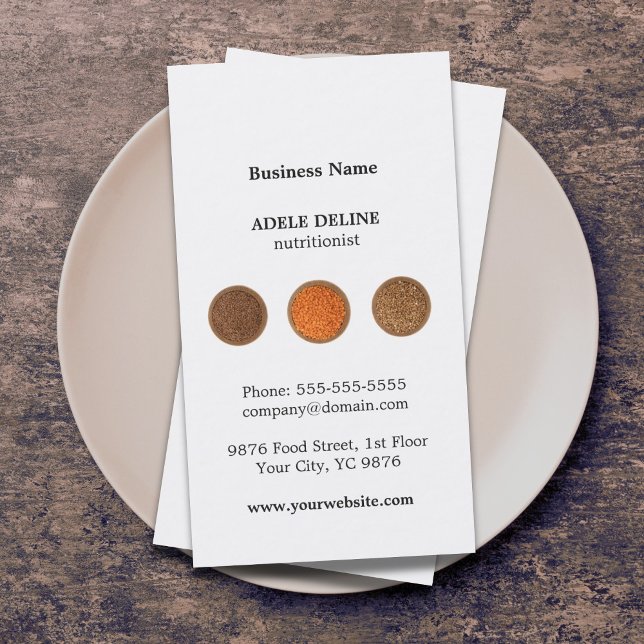 Modern Clean Seeds Health Nutrition Business Card (Creator Uploaded)